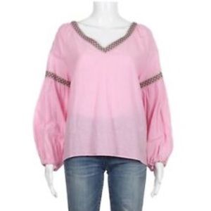 Zara peasant blouse top M